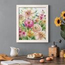 Wexford Home Jardin De Fleurs-Premium Framed Canvas - Ready To Hang Canvas, Solid Wood in Black/Blue/Green | 37.5 H x 27.5 W x 1.5 D in | Wayfair
