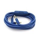 Maygadget Replacement Audio Cable Cord w/in-line Remote & Microphone for Beats by Dr Dre Headphones Solo Studio Pro Detox Wireless Mixr Executive (Blue)