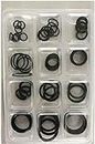 O Rings Set Rubber Assorted Size Kit Plumbing Air Gas Tap Sink Pressure Washer Kitchen Mixer Seals Thread DIY (Pack of 50) Black