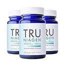 TRU NIAGEN® Nicotinamide Riboside Chloride - Patented NAD+ Booster supporting Cellular Energy & Repair, 300mg Vegetarian Capsules, 300mg Per Serving, 30 Day Bottle (3 Pack)