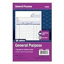 Adams General Purpose Unit Sets, 5.67 x 8.5 Inches, 2-Part, Carbonless, White/Canary, 100 Sets per Pack (NC2581)