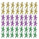48pcs King Cake Babies, 1.2Inch Mini Plastic Babies Metallic Mardi Gras Babies for Party Cake Decorations Tiny Babies Figurines for Ice Cube Baby Shower My Water Broke Games Mardi Gras Party Favors