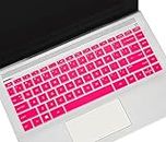 Keyboard Cover Skin for 14" HP Pavilion x360 14/HP Pavilion x360 14M-BA/CD 14-BA/BF/BW/CM/CF/CE/DH/DK/DF/DQ/FQ Series, HP Stream 14 14-DS0013DX Protective Skin,HP 14 Inch Laptop Accessories-Hot Pink