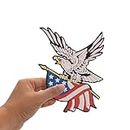 ISEE 360 American USA Eagle Flag Embroiderey Sweable Applique Patches Jackets Clothes Boys Men Garments Etc (USA Eagle American Flag)