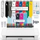 Silhouette Cameo 4 White Bundle with Vinyl Starter Kit, Heat Transfer Starter Kit, 2 Autoblade 2, 24 Pack of Pens, Vinyl Tool Kit, 130 Designs, and Access to Ebooks, Tutorials, & Classes