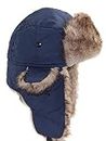 ZaySoo Unisex Men Women Russian Hat Trapper Bomber Warm Trooper Ear Flaps Winter Ski Hat Cap Headwear (Blue)