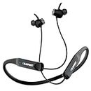 Blaupunkt Newly Launched BE120 Touch Wireless Neckband with Multi-Touch Control I Auto Magnetic Off I Gaming Ready I 40H Playtime I TurboVolt Charging I Built-in Handsfree Calling (Black)