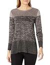 AGB Women's Pullover Sweater, Black/Rose Gold, Large