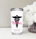 DECAL Caduceus Name Vinyl Decal Sticker | Personalized Nurse for yeti cup car