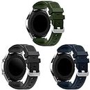 Syxinn Compatibile con Cinturino Gear S3 Frontier/Classic/Galaxy Watch 46mm Cinturino, Braccialetto di Ricambio in Silicone Sportivo Cinturino per Gear S3/Moto 360 2nd Gen 46mm