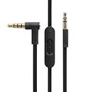 Replacement Audio Cable Cord Wire with in-line Microphone and Control for Beats by Dr Dre Headphones Solo/Studio/Pro/Detox/Wireless/Mixr/Executive/Pill (Black)