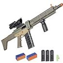 Realistic Toy Gun for Nerf Guns Darts, Foam Blaster - with Scope 100 Soft Bullets 3 Magazines, Semi-Auto Sniper Rifle Electric Machine Guns for Boys 12 Age for Kids and Adults