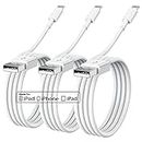Kitminun 3Pack 3Ft Apple Charger Cable[Apple Mfi Certified] Apple Lightning To Usb Cable, Iphone Charging Cord 3 Foot For Apple Iphone 12/11 Pro/11/Xs Max/Xr/8/7/6S/6/5S/Se Ipad Original(1M)White