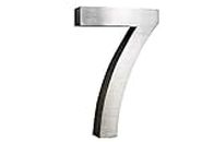 Numero civico 7 in acciaio inox 3D Arial, resistente alle intemperie, 25 cm di altezza e 3 cm di profondità, XXL, dimensioni in acciaio inox spazzolato V2A disponibili 0 1 2 3 4 5 6 7 8 9 A B C D E