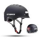GTSBROS Adult Bike Helmet with Light - Front and Rear LED Lights Adjustable Mountain & Road Bicycle Helmets for Adults Men Women Cycling Helmets for Commuting, Biking