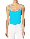 Hanes Stretch Cotton Cami with Built-In Shelf Bra (O9342) Flying Turquoise, 2XL