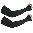 AutokraftZ Black Uv Sunblock protection with thumb hole Arm sleeves for unisex_2 | New Arm Sleeves |Arm Sleeves For Driving, Cycling, Tennis, Cricket, Football, Golf, Outdoor, Gym, Riding, Sun Protection Cooling Arm Sleeves for Men