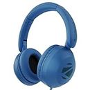 Zebronics Boom Wired Headphone, Over Ear, in-Line MIC, Foldable, 1.5 Meter Cable, for 3.5mm (Mobile | Tablet | Laptop | MAC), Soft Cushion, 40mm Drivers (Blue)