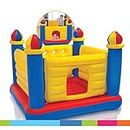 VWretails® Playhouse Inflatable Jump-O-Lene Bouncer and Castle Ball Pit for 3-6 yrs (Blue, Yellow, Red) (Castle Bouncer)