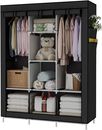 170 Design Portable Closet Wardrobe Clothes Rack Storage Organizer Shelf Durable
