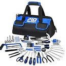 Prostormer 198-Piece General Household Hand Tool Set, Multi-Purpose Basic Home Repair Tool Kit with Wide Mouth Open Storage Tool Bag for DIY and Home Maintenance