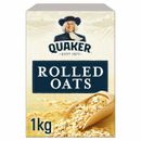 Quaker PorridgeRolled Oats 100%Wholegrain Box of 1kg Cereal  Free delivery