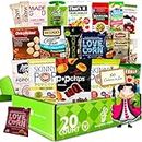 100 Calorie Snack Packs Care Package | Healthy Snack Gift Baskets | Vegan, Gluten Free Dairy Free Snacks, Bars & Nuts all 100 calories or Less [20 count] Holiday Gift Basket | Low Calorie Diet Snacks | Snack Food Gifts