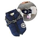 Small Dog Jacket with Harness, Outdoor Dog Sport Vest, Outdoor Warm Pet Winter Coat Harness for Cats Puppy Small Dogs