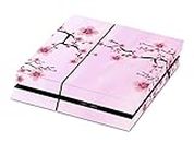 ZOOMHITSKINS PS4 Skin, Compatible for Playstation 4, Sakura Pink Flowers Japan Cherry Blossom Art, 1 PS4 Console Skin, Durable & Fit, Easy to Install, 3M Vinyl Decal, Made in The USA
