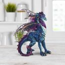 Blue/Purple Dragon Statue 5"H Fantasy Collectible Figurine Room Decor