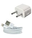 Pantom 5Watt Fast Charger Adapter And Cable Compatible For Iphone 5/5S/6/6S/6Plus/7/7Plus/8/8Plus/Xr/Xs/X/Xs/Xs Max/ 11/11Pro/11Promax Etc., White