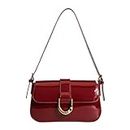 Juoxeepy Small Shoulder Bag Y2K Purse for Women Crocodile Handbag Clutch Purse Classic Retro Crossbody Bag Satchel, B02-red