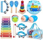 Kids Musical Instruments Sets, 12pcs Wooden Percussion Instruments Toys Tambouri