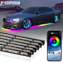 6pcs RGB Dream Color Dreamcolor Underglow LED Kit Car Neon Strip Light Music APP