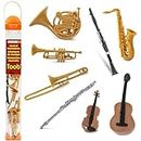 Safari Ltd.- Toob Instrumentos Musicales peones 685404-8X Pintado, Multicolor, S (685404)