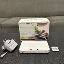 NINTENDO 3DS XL GAME CONSOLE WHITE MARIO KART 7 EDITION BOXED 