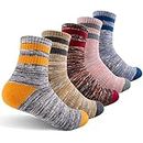 Women's Hiking Walking Socks, FEIDEER Multi-Pack Outdoor Recreation Socks Wicking Cushion Crew Socks (5WS18105-M)
