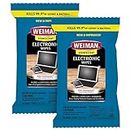 Weiman Electronic Wipes- 2 Pack - Non Toxic Safely Clean Your Laptop, Computer, TV, Screen Equipment-Electronic Cleaner Wipes-15 Count