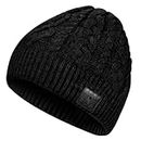 BORAYDA Bluetooth Beanie, Bluetooth 5.2 HD Stereo,24 Hours Play time,Built-in Microphone, Men's/Women's Christmas Electronic Gift (Black)