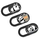 Webcam Cover, 0.02 inch Panda Laptop Camera Cover, Cute Accessories for Laptop PC iPhone iPad iMac MacBook Pro Air Computer Smartphone Tablet, Camera Cover Slide Protect Your Personal Privacy