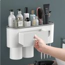 Organizador de baño accesorios para bano dispensador de pasta dental 2 Cups NEW