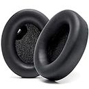 WC Wicked Cushions Replacement Ear Pads for Sony WH1000XM4 Over-Ear Headphones - Soft PU Leather Cushions, Luxurious Noise Isolating Memory Foam, Added Thickness | Black