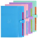 4Pcs Ring Binder Punched Pocket A4 Plastic Folders Home Office School Travel