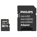 Philips Ultra Speed Carte microSDHC Card 32 Go + Adaptateur SD UHS-I U1, Vitesse de Lecture jusqu'à 80 Mo/s, A1 Fast App Performance, V10, Carte mémoire pour Smartphones, Tablette, PC, vidéo Full HD