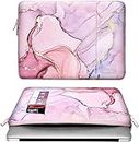 MOCA Laptop Sleeve Bag Compatible with MacBook Pro 16 Inch 2023-2019 M2 A2780 M1 A2485 Pro/Max A2141/Pro Retina 15 A1398,15-15.6 Inch Notebook,Polyester Vertical Case with Pocket,Pink