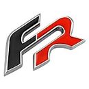 AUTOZOCO Emblème FR pour Arrière Compatible Seat - Gamme FR - Badge Metal FR Edition - Autocollant pour carrosserie - Distinctif FR - 4,5 x 6,5 - Lettre F en noir et lettre R en rouge
