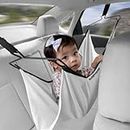 AllExtreme Car Cradle Hammock for 0 to 3 Year Baby Portable Travel Cloth Jhula with Adjustable Belt Hangers and Carry Bag (White)