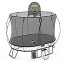 Springfree Medium Oval Trampoline 2.4m x 3.4m - Sports Accessory Bundle Basketball Hoop, Ladder and Bag