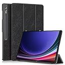 ProElite Cover for Samsung Galaxy Tab S9 Ultra Cover Case, Smart Trifold Flip case Cover for Samsung Galaxy Tab S9 Ultra 14.6 inch Support S Pen Magnetic Attachment, Black