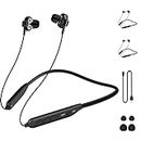 MAS CARNEY BI2 Wireless Sport Bluetooth Headphones, Magnetic Neckband Type Bluetooth in-Ear Headphones with Microphone, for Music, Calls, Gym- 9 Hours Playtime